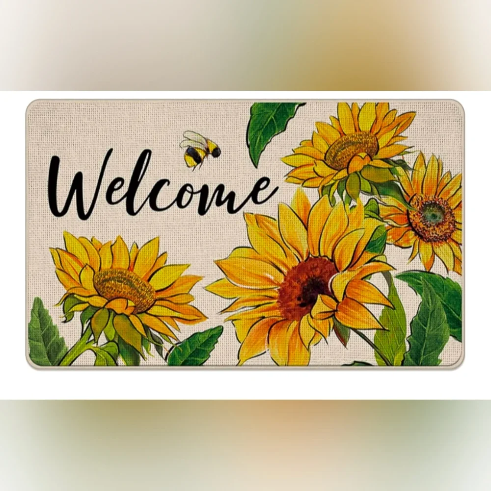 NEW Sunflower‎ Welcome Doormat Rug..29